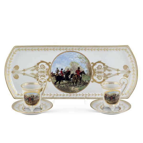 Set da caff in porcellana policroma (5)  - Asta Argenti e L'Arte della tavola - Associazione Nazionale - Case d'Asta italiane