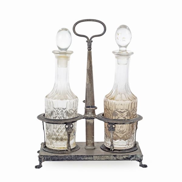 Oliera in argento e vetro  - Asta Argenti e L'Arte della tavola - Associazione Nazionale - Case d'Asta italiane