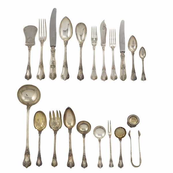 Servizio di posate in argento (121)  - Asta Argenti e L'Arte della tavola - Associazione Nazionale - Case d'Asta italiane