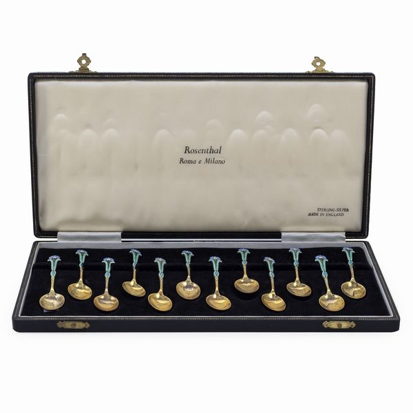 Rosenthal, set di 12 cucchiaini da caff in argento dorato  - Asta Argenti e L'Arte della tavola - Associazione Nazionale - Case d'Asta italiane