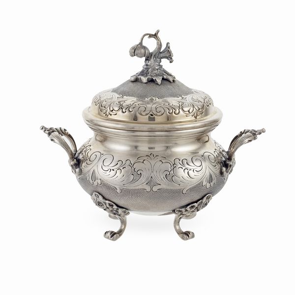 Zuccheriera in argento e argento dorato  - Asta Argenti e L'Arte della tavola - Associazione Nazionale - Case d'Asta italiane