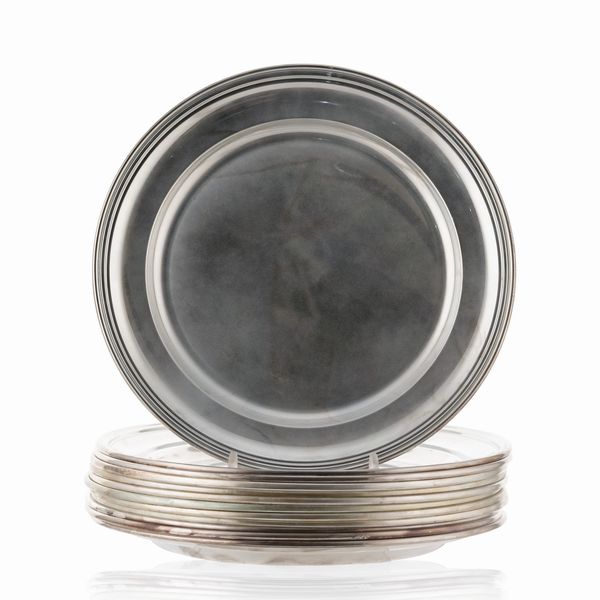 Set di sottopiatti in argento ( 12)  - Asta Argenti e L'Arte della tavola - Associazione Nazionale - Case d'Asta italiane