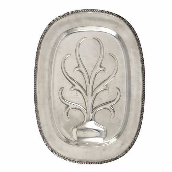 Vassoio per arrosto in metallo argentato  - Asta Argenti e L'Arte della tavola - Associazione Nazionale - Case d'Asta italiane