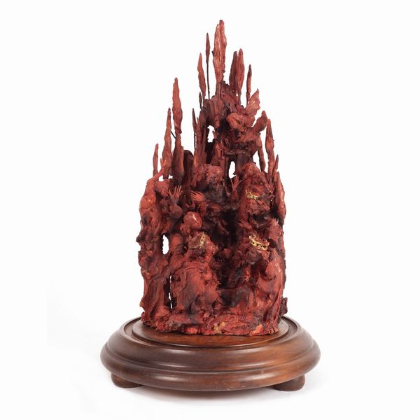 Scultura presepe in terracotta e metallo  - Asta Argenti e L'Arte della tavola - Associazione Nazionale - Case d'Asta italiane