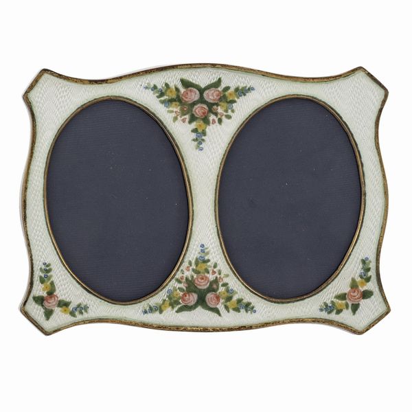 Cornice portafoto in argento e smalti policromi  - Asta Argenti e L'Arte della tavola - Associazione Nazionale - Case d'Asta italiane