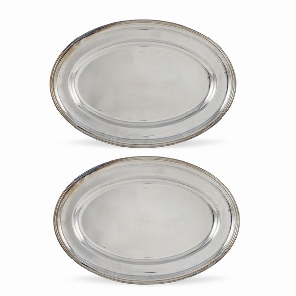 Sambonet, coppia di vassoi in ottone argentato  - Asta Argenti e L'Arte della tavola - Associazione Nazionale - Case d'Asta italiane