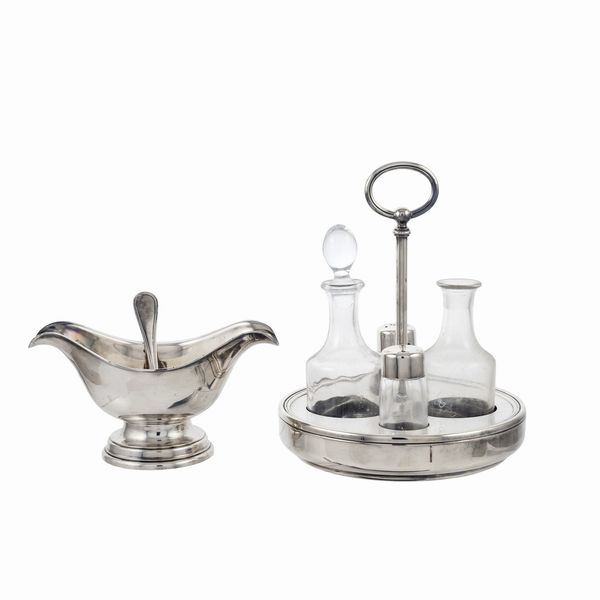 Sambonet, set da tavola in acciaio e ottone argentato (3)  - Asta Argenti e L'Arte della tavola - Associazione Nazionale - Case d'Asta italiane