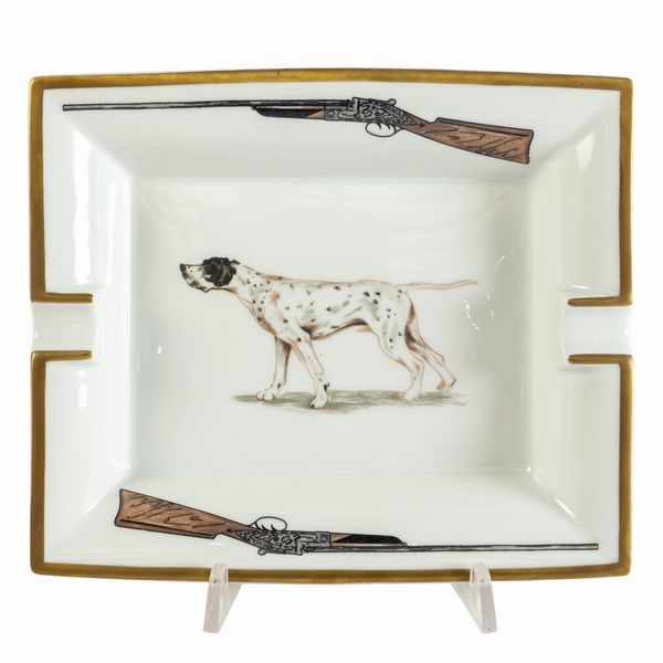 Hermes, posacenere decoro Pointer  - Asta Argenti e L'Arte della tavola - Associazione Nazionale - Case d'Asta italiane