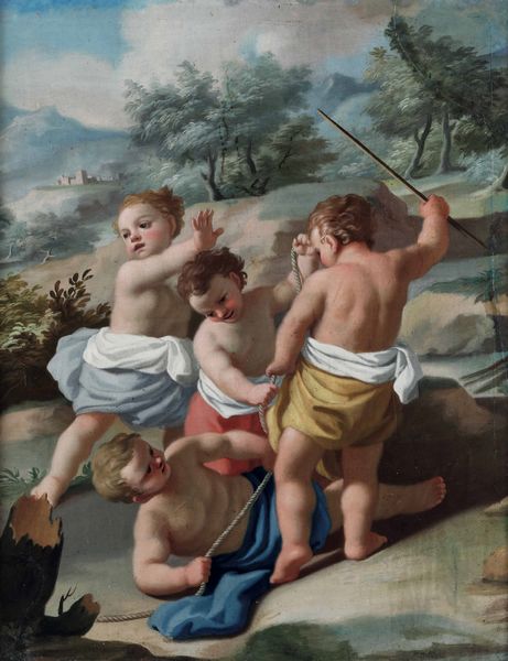 Francesco De Mura : Gioco di fanciulli  - Asta Old Masters - Associazione Nazionale - Case d'Asta italiane