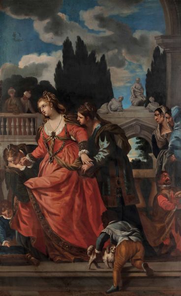 Scuola veneta del XVIII secolo Ester condotta davanti ad Assuero  - Asta Old Masters - Associazione Nazionale - Case d'Asta italiane