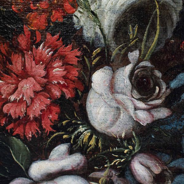 Scuola romana del XVII secolo Cristo fanciullo con globo entro ghirlanda di fiori  - Asta Old Masters - Associazione Nazionale - Case d'Asta italiane