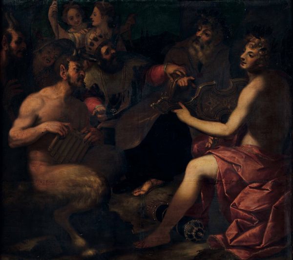 Giovanni Battista Paggi : Contesa di Apollo e Pan  - Asta Old Masters - Associazione Nazionale - Case d'Asta italiane