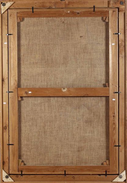 Scuola genovese del XVII secolo Ges� e Maria donano il Manto ai Santi Felice di Valois e Giovanni di Matha  - Asta Old Masters - Associazione Nazionale - Case d'Asta italiane