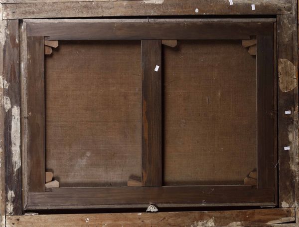 Scuola romana del XVIII secolo Veduta con Castel Sant'Angelo  - Asta Old Masters - Associazione Nazionale - Case d'Asta italiane