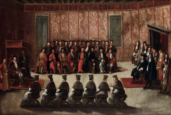 Alessandro Piazza : Nobili riuniti nel Palazzo Ducale di Venezia  - Asta Old Masters - Associazione Nazionale - Case d'Asta italiane