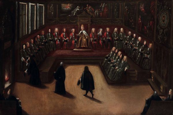 Alessandro Piazza : Nobili riuniti nel Palazzo Ducale di Venezia  - Asta Old Masters - Associazione Nazionale - Case d'Asta italiane