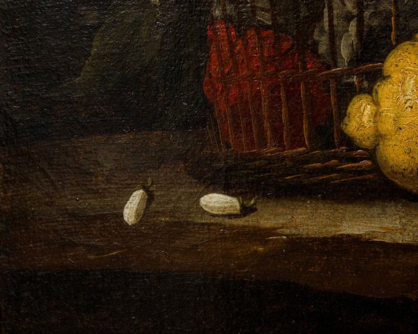 Scuola del XVIII secolo Natura morta con frutta, limoni e fiori  - Asta Old Masters - Associazione Nazionale - Case d'Asta italiane