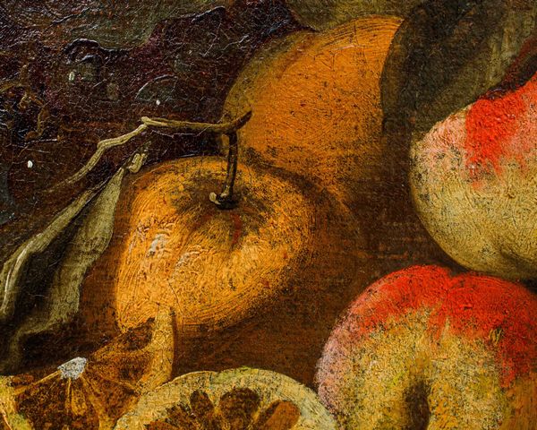 Scuola del XVIII secolo Natura morta con frutta, limoni e fiori  - Asta Old Masters - Associazione Nazionale - Case d'Asta italiane
