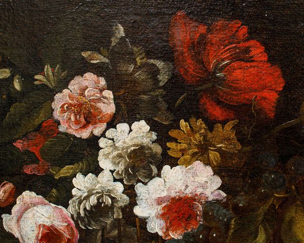 Scuola del XVIII secolo Natura morta con frutta, limoni e fiori  - Asta Old Masters - Associazione Nazionale - Case d'Asta italiane