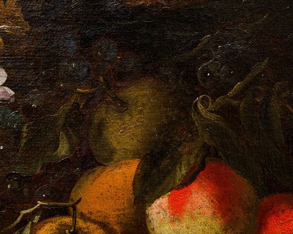 Scuola del XVIII secolo Natura morta con frutta, limoni e fiori  - Asta Old Masters - Associazione Nazionale - Case d'Asta italiane
