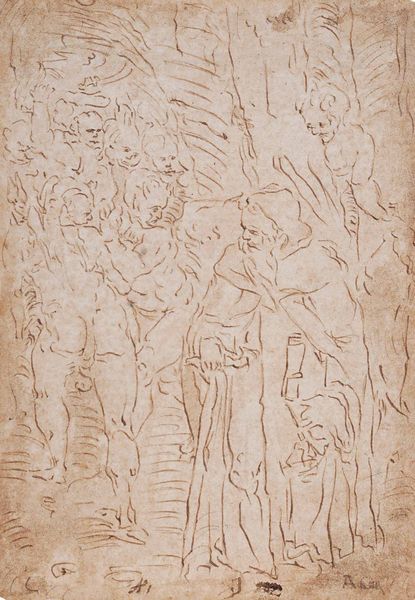 Luca Cambiaso, Scuola di : Tentazione di Sant'Antonio  - Asta Old Masters - Associazione Nazionale - Case d'Asta italiane