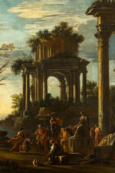 Giovanni Ghisolfi : Paesaggio con rovine e figure  - Asta Old Masters - Associazione Nazionale - Case d'Asta italiane