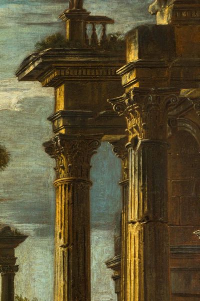 Giovanni Ghisolfi : Paesaggio con rovine e figure  - Asta Old Masters - Associazione Nazionale - Case d'Asta italiane