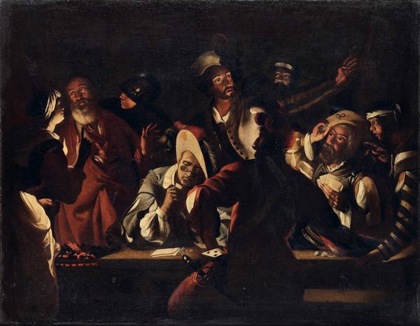 Scuola fiamminga del XVII secolo Giocatori di carte  - Asta Old Masters - Associazione Nazionale - Case d'Asta italiane