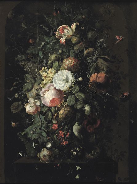 Scuola olandese del XIX secolo Natura morta con fiori e nido  - Asta Old Masters - Associazione Nazionale - Case d'Asta italiane