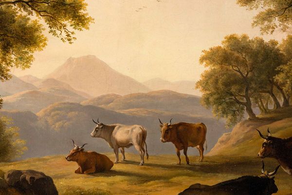 Hendrik Voogd : Paesaggio con pastore e armenti  - Asta Old Masters - Associazione Nazionale - Case d'Asta italiane