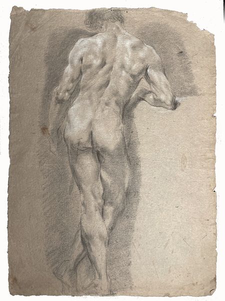 Francesco Monti : Nudo virile di spalle  - Asta Old Masters - Associazione Nazionale - Case d'Asta italiane