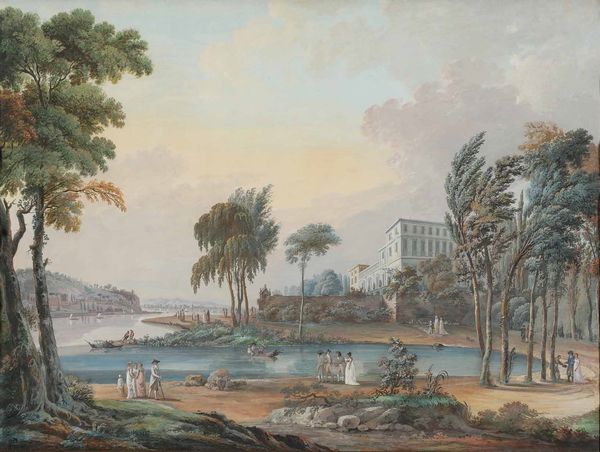 Francesco Caccianiga, nei modi di : Paesaggi con architetture e figure  - Asta Old Masters - Associazione Nazionale - Case d'Asta italiane