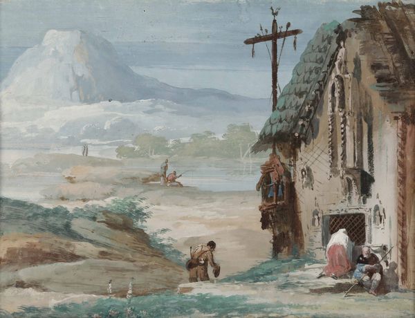 Giuseppe Bernardino Bison : Paesaggio con pescatori e contadini  - Asta Old Masters - Associazione Nazionale - Case d'Asta italiane