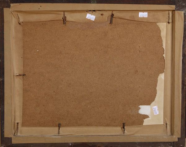 Scuola lombarda della fine del XVIII secolo Scorcio di villaggio con contadini  - Asta Old Masters - Associazione Nazionale - Case d'Asta italiane