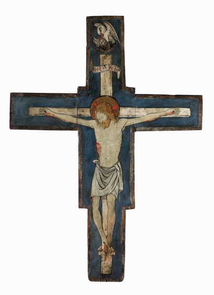 Maestro della Leggenda di Apollo e Dafne (attivo tra il 1480e il 1510 ca.) Crocifisso  - Asta Old Masters - Associazione Nazionale - Case d'Asta italiane