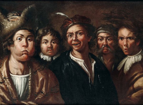Nicolò Frangipane, Attribuito a : Ritratti caricaturali di cinque personaggi  - Asta Old Masters - Associazione Nazionale - Case d'Asta italiane