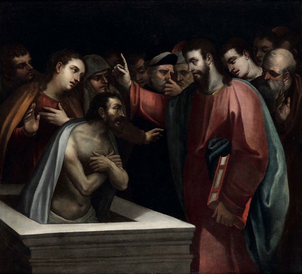 Girolamo Muziano, Ambito di : Resurrezione di Lazzaro  - Asta Old Masters - Associazione Nazionale - Case d'Asta italiane