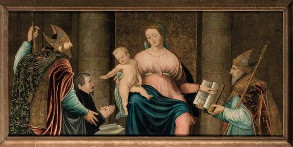 Scuola veneta del XVI secolo Sacra Conversazione con santi e ritratto di committente  - Asta Old Masters - Associazione Nazionale - Case d'Asta italiane