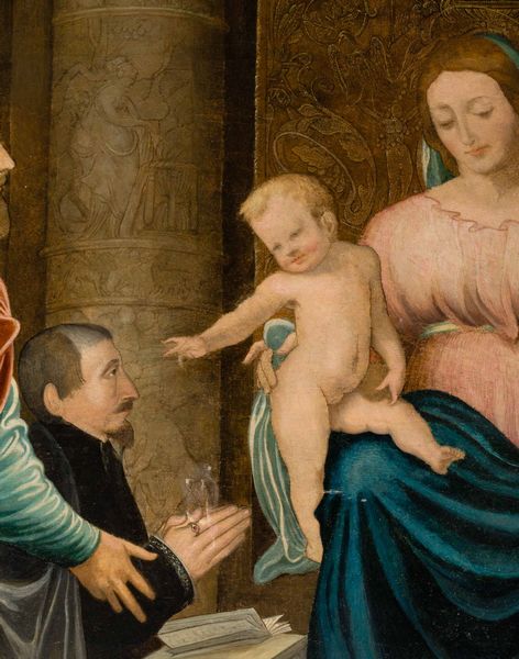 Scuola veneta del XVI secolo Sacra Conversazione con santi e ritratto di committente  - Asta Old Masters - Associazione Nazionale - Case d'Asta italiane