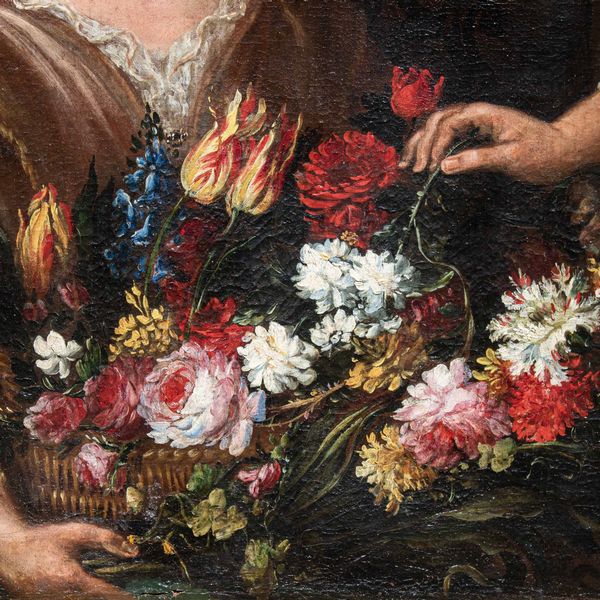 Felice Boselli : Natura morta con due donne  - Asta Old Masters - Associazione Nazionale - Case d'Asta italiane
