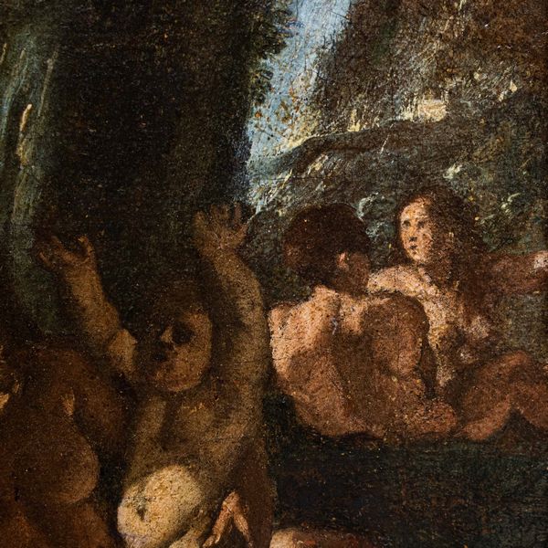 Scuola ferrarese del XVII secolo Il paradiso in terra o l�et� dell�oro  - Asta Old Masters - Associazione Nazionale - Case d'Asta italiane