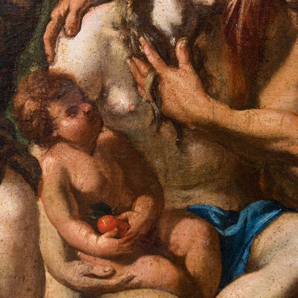 Scuola ferrarese del XVII secolo Il paradiso in terra o l�et� dell�oro  - Asta Old Masters - Associazione Nazionale - Case d'Asta italiane