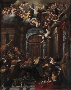 Scuola genovese del XVII secolo Scena di martirio  - Asta Old Masters - Associazione Nazionale - Case d'Asta italiane