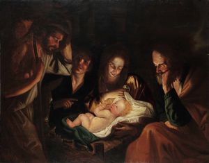 Domenico Fiasella - Adorazione dei pastori