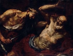 Giovan Battista Langetti : Uccisione di Archimede  - Asta Old Masters - Associazione Nazionale - Case d'Asta italiane