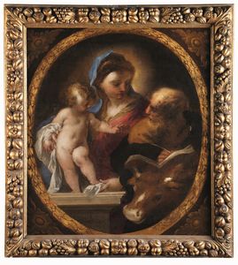 Valerio Castello - Madonna con Bambino e San Luca
