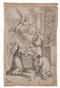 Domenico Piola - Comunione di Santa Teresa d’Avila