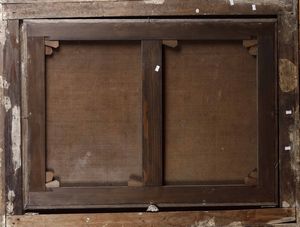 Scuola romana del XVIII secolo Veduta con Castel Sant'Angelo  - Asta Old Masters - Associazione Nazionale - Case d'Asta italiane