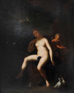 Pieter van der Werff, Cerchia di : Venere e Amore  - Asta Old Masters - Associazione Nazionale - Case d'Asta italiane