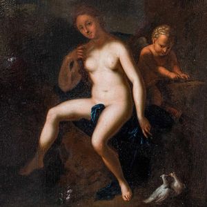 Pieter van der Werff, Cerchia di : Venere e Amore  - Asta Old Masters - Associazione Nazionale - Case d'Asta italiane